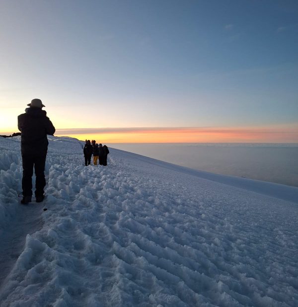 View from the top of Mount Kilimanjaro during sunrise